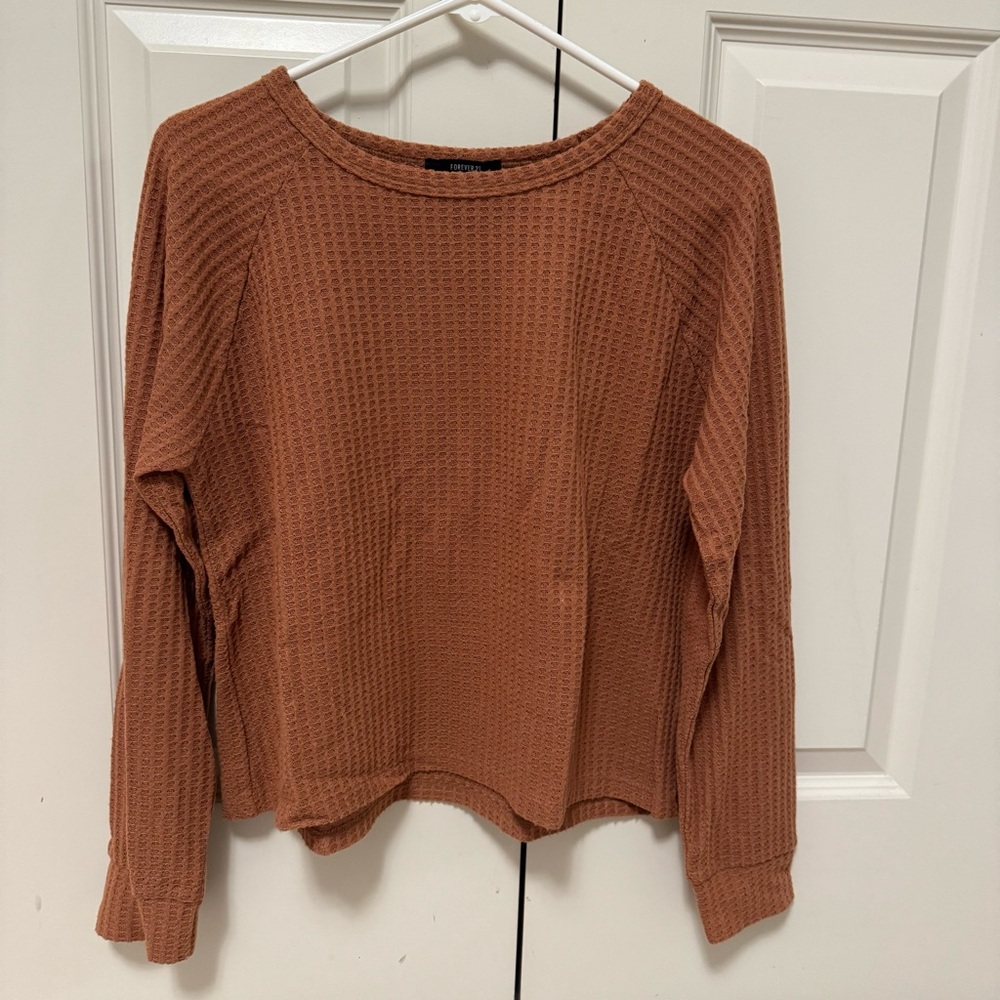 Orange Waffle Sweater